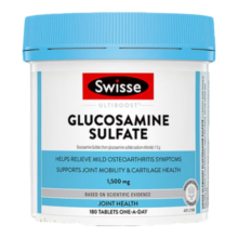 Swisse斯维诗氨糖软骨素 维骨力关节片葡萄糖胺片1500mg硫酸维持中老年关节健康强健骨骼 氨糖维骨力180片