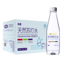 依能天然苏打水  弱碱性 无添加饮用天然水 350ml*15瓶 整箱装