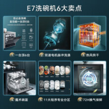 美的（Midea）洗碗机E7 10套 台嵌两用  热风烘干 高温除菌  洗消一体 家电 厨房