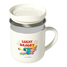 如山 316L敞口不锈钢牛奶杯