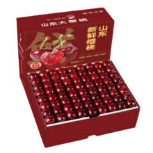 plus会员:佳乐家农庄 山东大樱桃车厘子 带箱5斤装  优选中果【22-26mm】