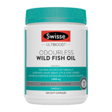 PLUS会员：Swisse斯维诗 无腥味野生鱼油软胶囊Omega-3 1000mg400粒