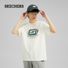 plus会员、需领券：斯凯奇（Skechers） 情侣款针织休闲T恤