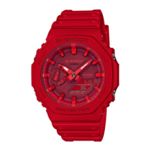 卡西欧（CASIO）手表男G-SHOCK八角形农家橡树多功能防水运动夜光男表 龙年大运红GA-2100-4A