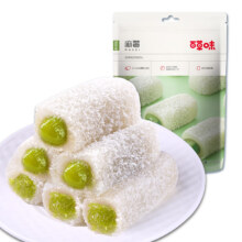 百草味 抹茶味夹心麻薯 210g*1袋