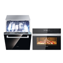 618预售、PLUS会员：SIEMENS 西门子 嵌入式洗碗机636pro +蒸烤一体机套装 14套大容量 CS389ABS0W+SJ63EX00KC（含黑门板）