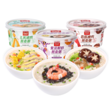 海福盛速食粥燕麦早餐粥方便即食冻干粥冲泡食品 3口味共6杯