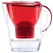PLUS会员：BRITA 碧然德 滤水壶 Marella海洋系列热情红 2.4L 1壶1芯*2件