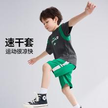 加补5元：Disney baby 儿童短袖中裤运动套装