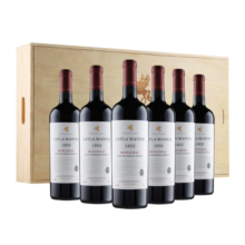 PLUS会员:蕾拉法国进口AOP级14度干红葡萄酒法国LAYLA MANOR 木箱礼盒750mlX6瓶