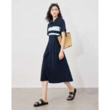 29日10点开始：TOYOUTH 初语 24夏新款撞色条纹polo裙 8429030BSM10218