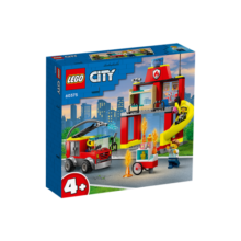 乐高（LEGO）积木拼装城市系列60375 消防局与消防车4岁+男孩儿童玩具生日礼物