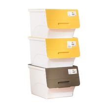 茶花大号塑料前开式翻盖储物收纳箱