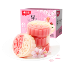 味滋源樱花味绿豆糕老式传统糕点特产樱花味 500g x2箱