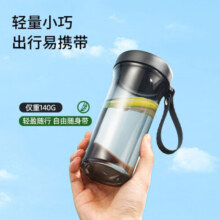 富光随行塑料杯随手水杯男女太空杯夏季运动水壶便携式学生水喝水杯子 雪花白 460ml