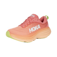 HOKA ONE ONE 男女款 邦代8轻便缓震慢跑鞋 女款CPPY-珊瑚红/木瓜绿 8