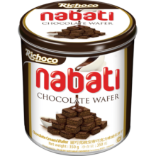 丽芝士（Richeese）印尼进口纳宝帝Nabati巧克力味威化饼干300g/罐儿童休闲零食23.7元 (券后省4,月销1w+)