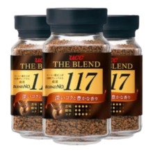 悠诗诗（UCC）117黑咖啡 速溶咖啡 90g*3瓶 香浓醇厚
