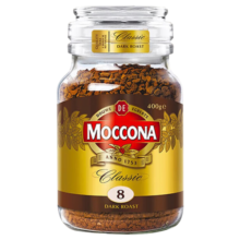 摩可纳（Moccona）原装进口深度烘焙冻干速溶咖啡无蔗糖黑咖啡 JD保税仓配送 8号深度烘焙400g*1瓶