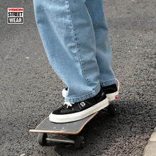 Vision Street Wear VISION官方 CHOPPER经典黑白复古T字头男女休闲帆布鞋美式滑板鞋