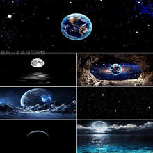 鱼缸背景贴纸背景纸星球星空地球高清图3d立体贴纸水族箱背景贴纸 长0.4米+高度+编号