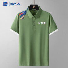 NASA MITOO 男士联名印花短袖POLO衫 绿色 XL