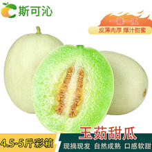 斯可沁 玉菇甜瓜冰淇淋香瓜甜瓜 4.5-5斤彩箱 当季孕妇水果