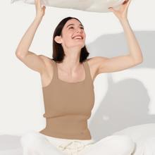 Ubras 软绵绵简约坑条温暖百搭柔软家居服宽肩带吊带睡衣女