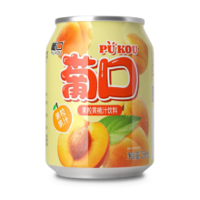葡口（pukou）新品粒粒NFC果汁饮料238ml 黄桃 10罐/箱