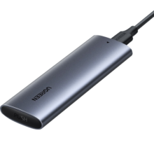 绿联M.2 NVMe/SATA移动硬盘盒 Type-C3.2固态硬盘盒 适用笔记本电脑苹果15外接SSD机械硬盘外置盒子 轻巧款【NGFF协议5G】配USB数据线