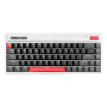 DURGOD 杜伽FUSION无线蓝牙复古键盘2.4G三模樱桃轴68键机械键盘（办公电竞游戏键盘） 蒸汽灰 樱桃银轴