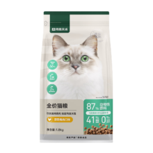 预售、PLUS会员：网易严选 全价猫粮 原野禽肉口味 1.8kg*6袋