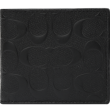 蔻驰（COACH）奢侈品男士钱包皮质短款F75371BLK【官方直供】