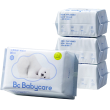 plus：bc babycare绵柔巾宝宝 加大加厚小熊巾 80抽4包*3件