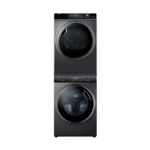 预售、PLUS会员： Haier 海尔 HGY100-F376U1+EG100BD66S 热泵式洗烘套装 玉墨银