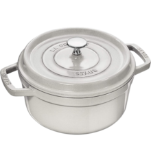 Staub/珐宝珐琅锅法国原装进口铸铁汤锅焖锅家用煲汤炖锅 天蓝色 24cm
