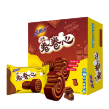 高乐高卷卷心 巧克力牛奶口味夹心涂层蛋糕600g24枚 瑞士卷早餐下午茶