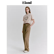 88VIP会员：E·LAND 衣恋 Eland衣恋西装裤女垂感直筒长裤格雷系下装2024春季新款
