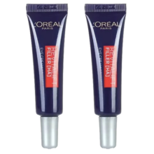 欧莱雅（L'OREAL）紫熨斗眼霜二代全脸淡纹玻尿酸淡化黑眼圈眼袋细纹提拉紧致补水 7.5ml*2
