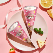 伊利 巧乐兹草莓乳酪柠檬口味脆筒冰淇淋70克/支*6支*7件+赠伊利绮炫炫玲珑黑巧味9.5克/颗*6颗 *3件
