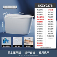 浪鲸（SSWW）卫浴智能马桶静音无水压限制脚感抗菌泡沫盾坐便器家用智能马桶 027B【烘干丨抗菌座圈】 305mm坑距