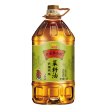 PLUS会员:金龙鱼食用油 非转压榨 外婆乡小榨巴蜀风味菜籽油 4L