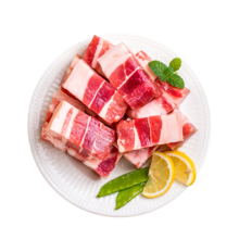 京东百亿补贴、plus会员立减:龙大肉食 猪五花肉块2kg 冷冻带皮五花肉猪五花烤肉酱卤原料 出口日本级