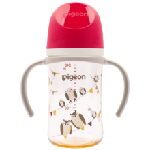 贝亲（Pigeon）双把手PPSU奶瓶 第3代 240ml-猫头鹰 L号 6个月以上 AA221