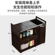 YONGJUE 永爵 移动茶台烧水壶一体阳台小茶桌椅组合家用茶水柜非实木茶车茶边几