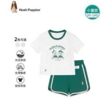 Hush Puppies 暇步士 2024夏装新款 儿童短袖短裤两件套装（90~140码）