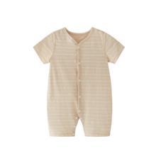 宝宝空调服短袖睡衣纯棉连体衣