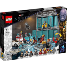 乐高（LEGO）积木级英雄系列76216漫威复联钢铁侠战甲男孩玩具儿童节生日礼物 76216钢铁侠战甲库【7+岁 】