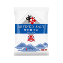 plus、需抢券：中盐 未加碘精制食用盐 5袋 2000g