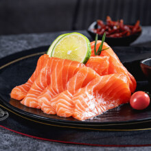 海头湾冰鲜三文鱼 中段切片 200g/包 优选2盒*200g共 400g